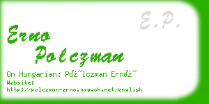 erno polczman business card